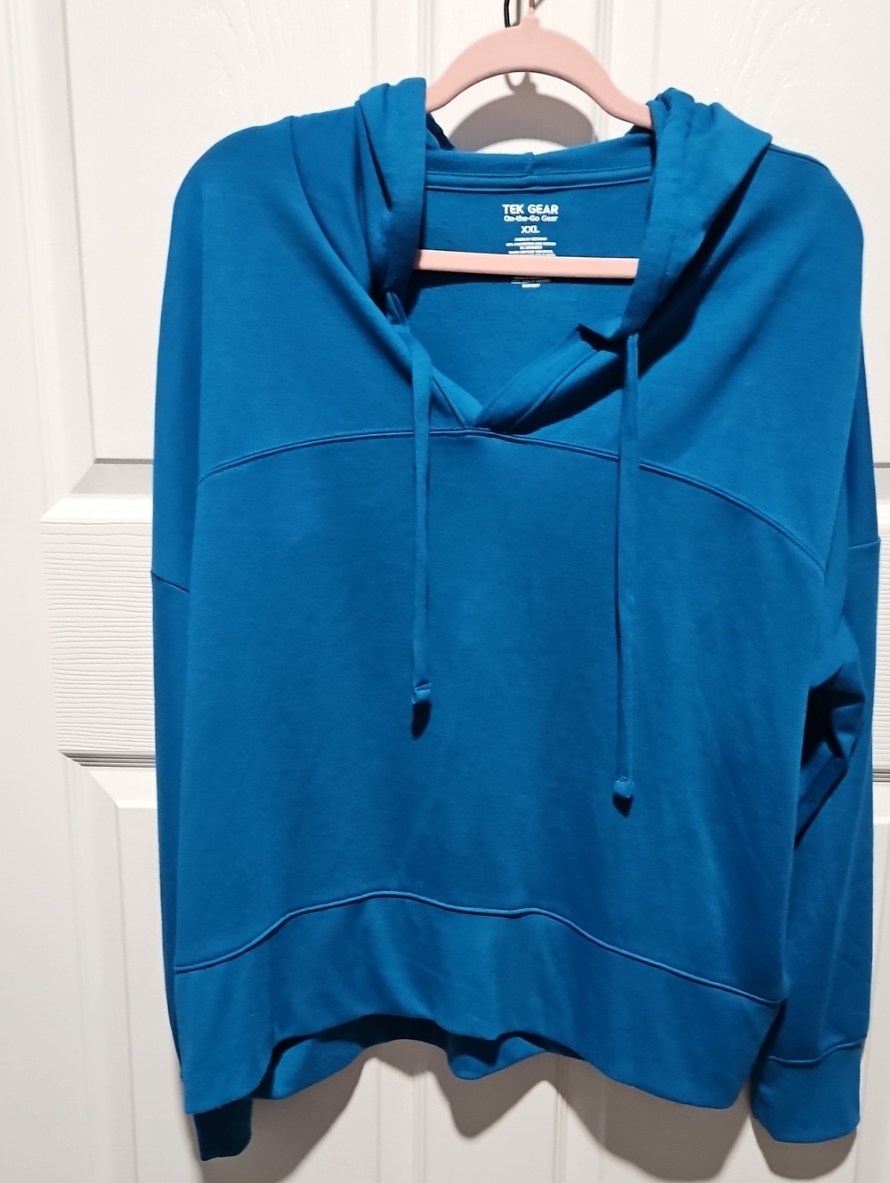 Tek Gear Women’s Teal Hooded Crop Pullover Sweatshirt